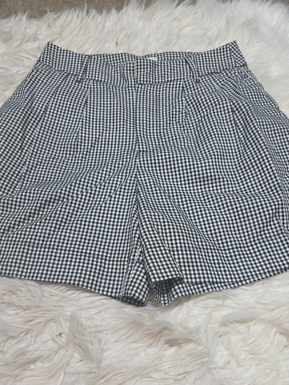 NWT A New Day Gingham Pleated Shorts- 4 - Picture 4 of 10